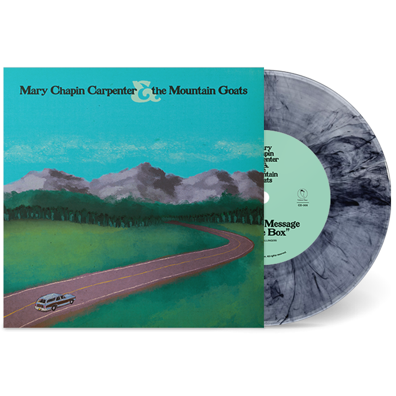 Mary Chapin Carpenter & the Mountain Goats - Put the Message In the Box b/w Migrations "Highway" Tar Swirl 7" Vinyl